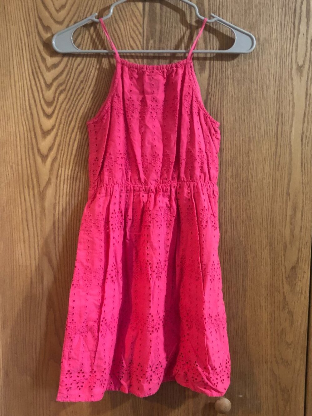 Old Navy Girls Pink Eyelet Halter Top Summer Sundress Size 10/12